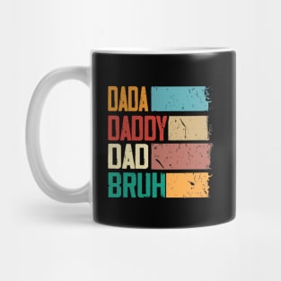 Dada Daddy Dad Bruh Retro Vintage Funny Fathers Day 2023 Mug